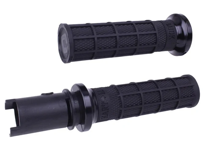 ODI Grips ODI-V31HTC-BB-B Hart-Luck Full Waffle Lock-On Handgrips Black for Harley-Davidson CVO Touring 23-Up/Street Glide/Road Glide 24-Up/Touring/Softail 25-Up