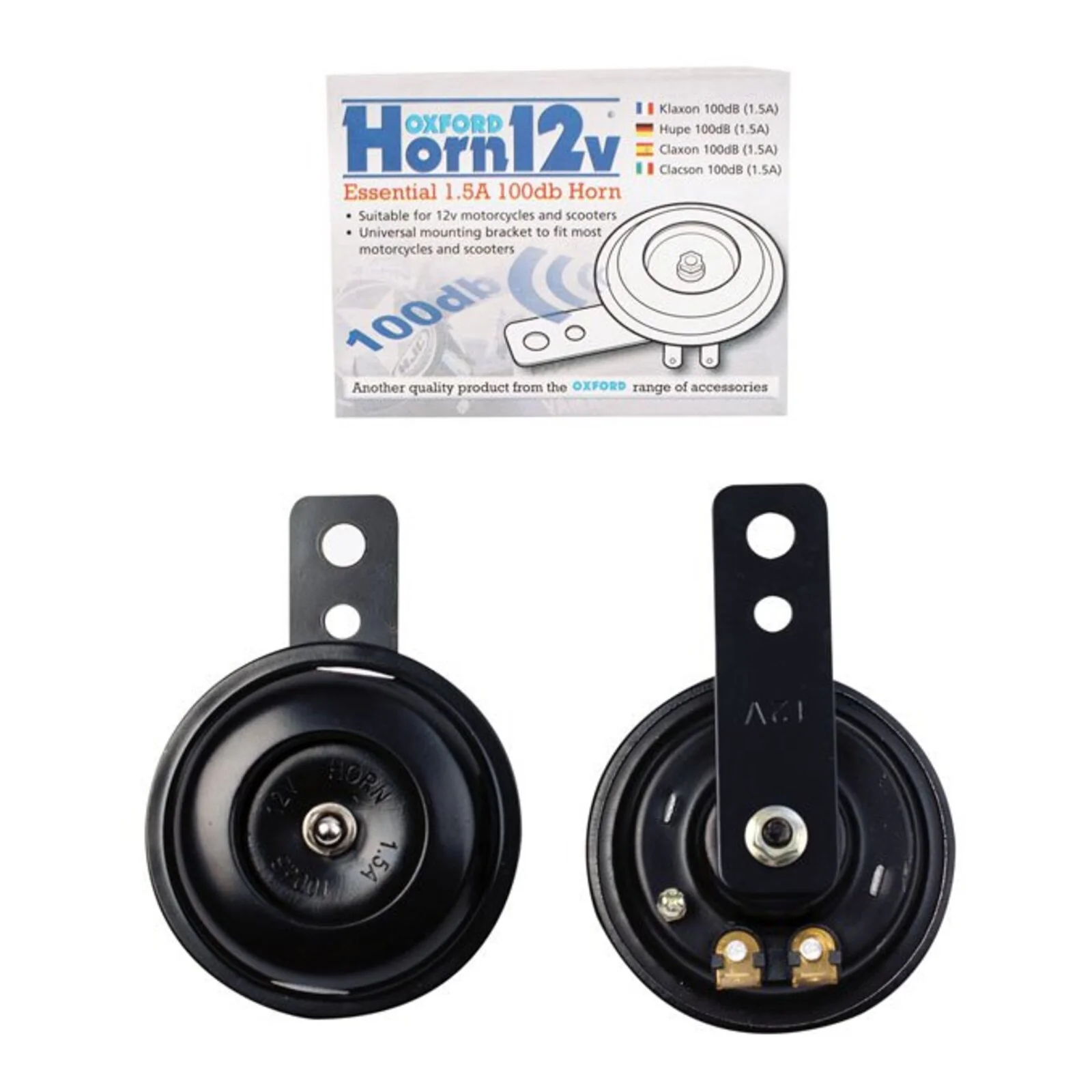 Oxford 12 Volt Horn Black