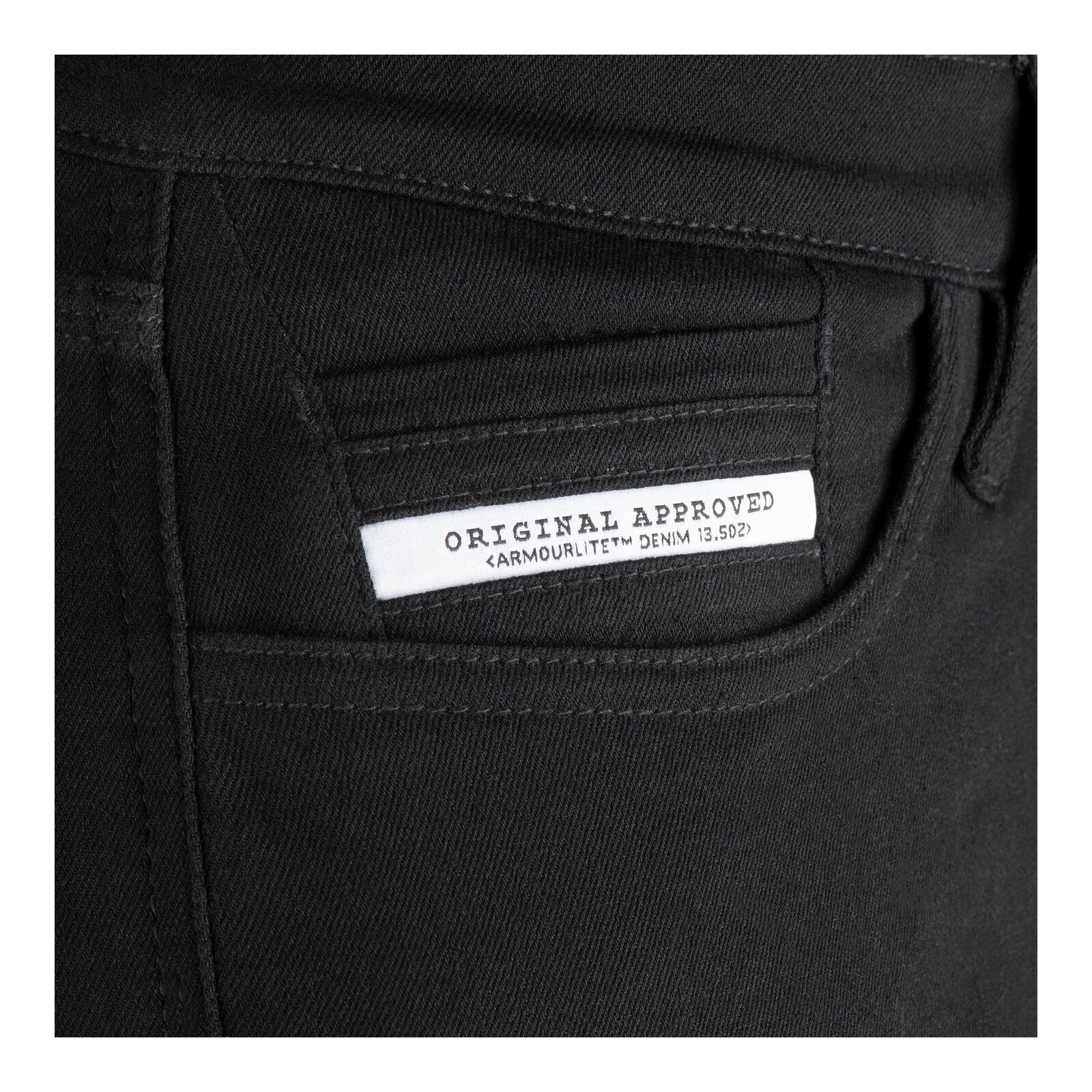 Oxford Original Approved AA Super Stretch Black Short Jeans - Image 5