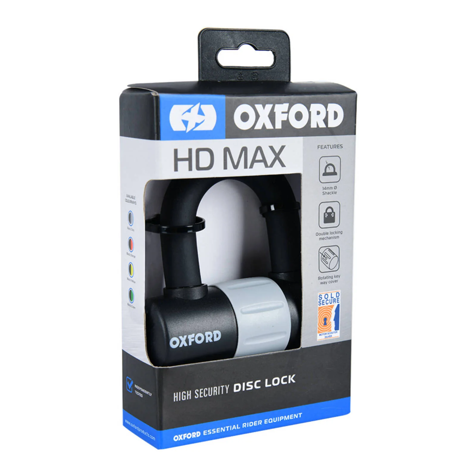 Oxford HD Max 14mm Disc Lock Black - Image 4