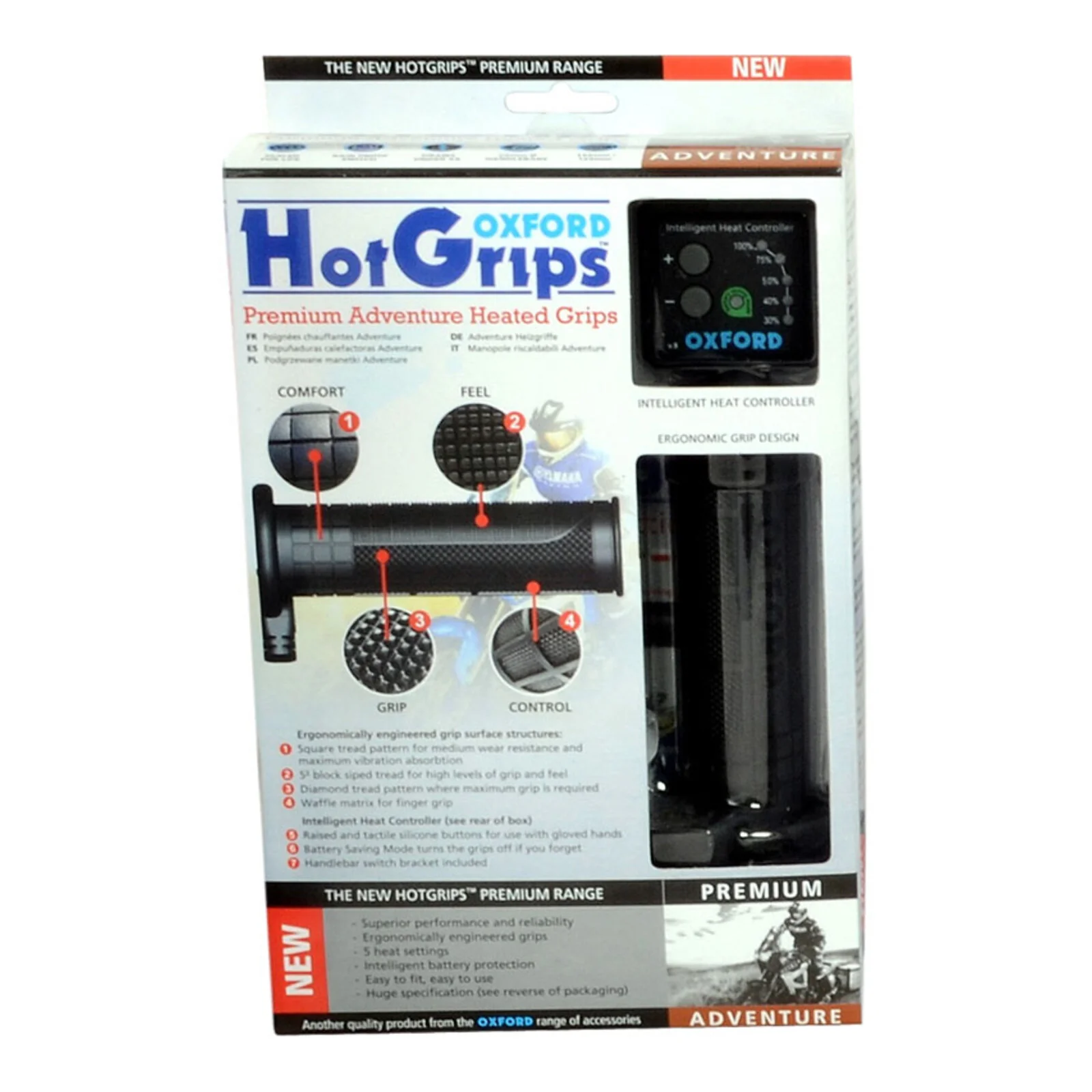 Oxford HotGrips Premium Adventure w/V8 Switch