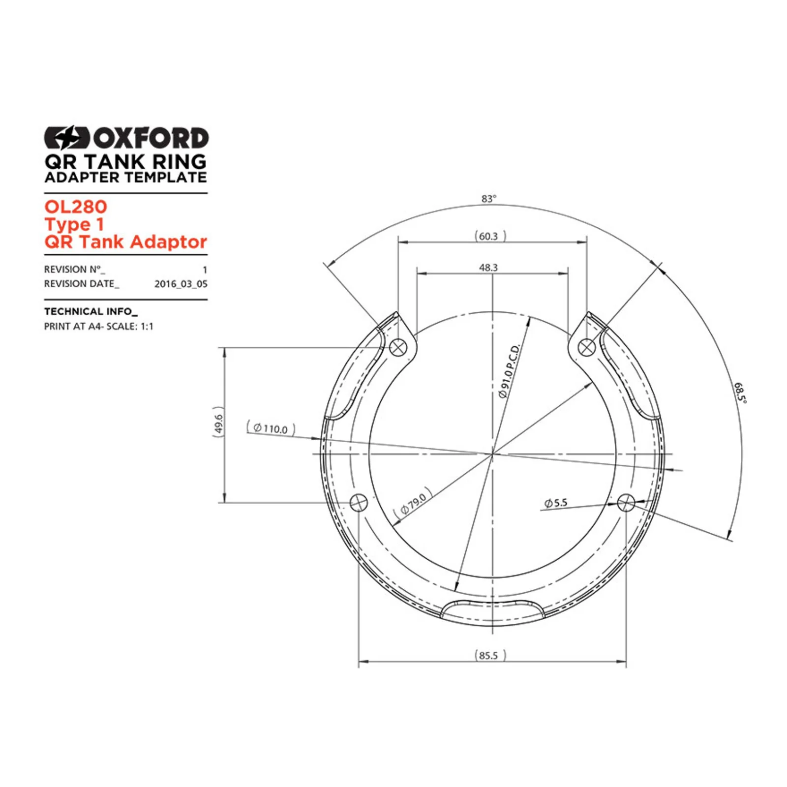 Oxford Quick Release Bike Adaptor Type 1 (Suzuki) - Image 3