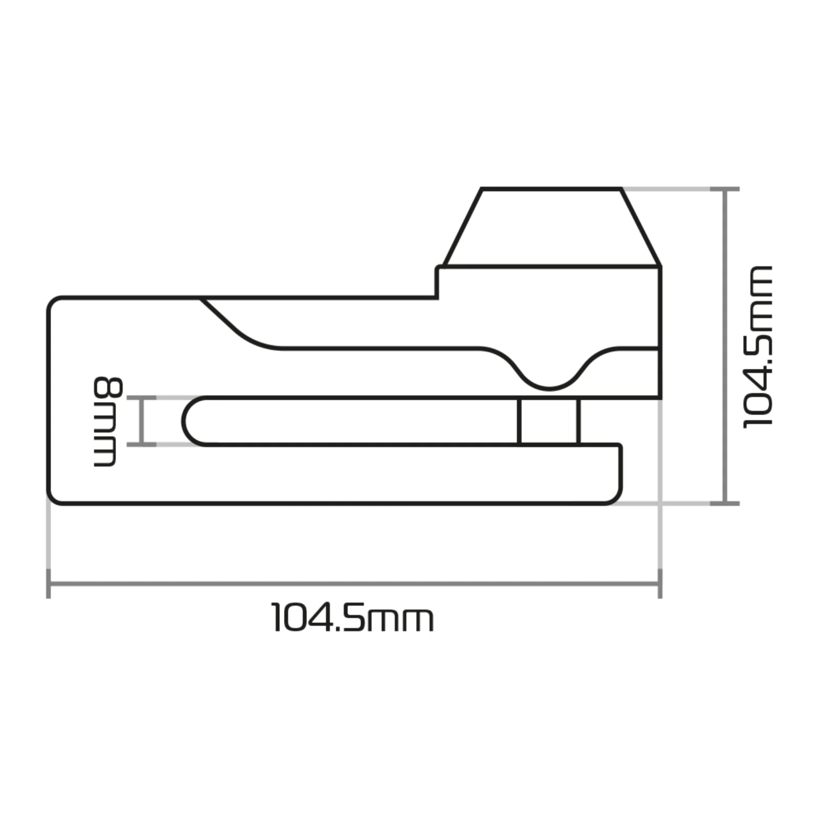 Oxford Titan 10mm Pin Disc Lock Black (includes Pouch) - Image 3