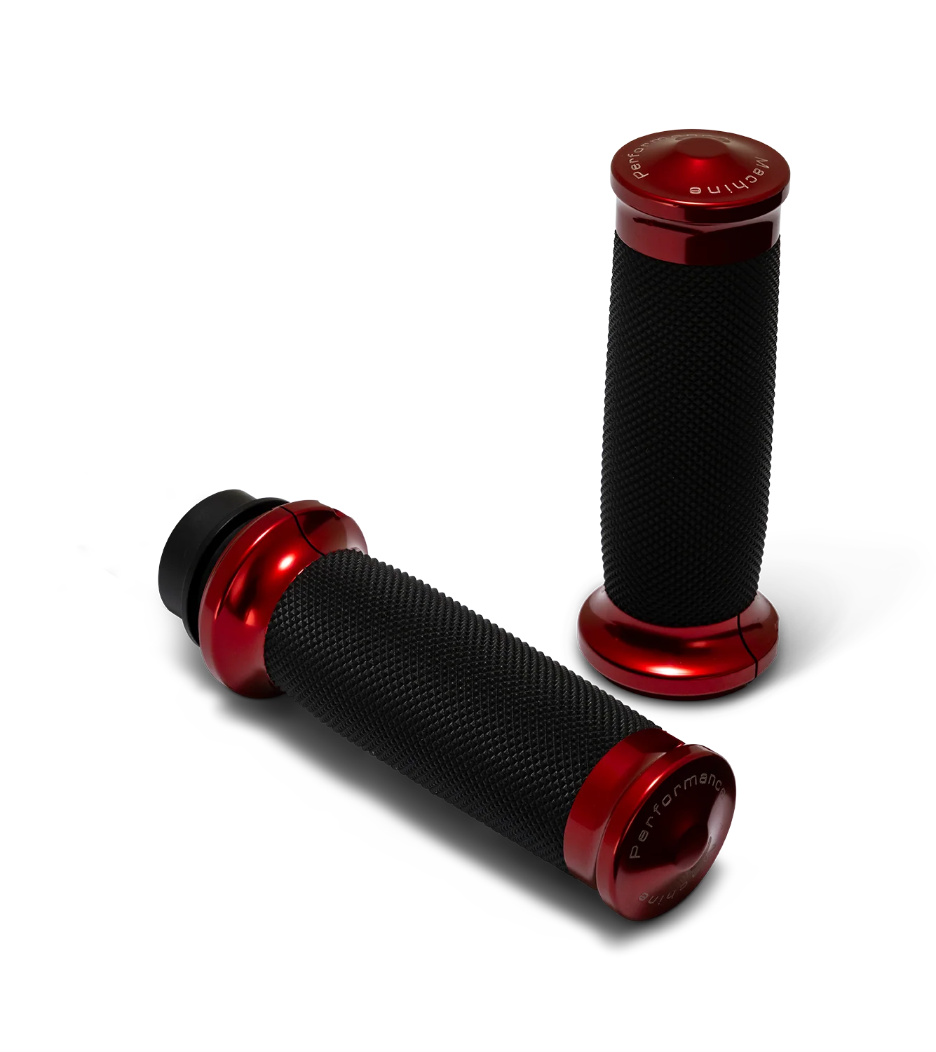 Performance Machine P00632104MR Contour Handgrips Red for Harley-Davidson Big Twin 08-24 Models w/Throttle-By-Wire