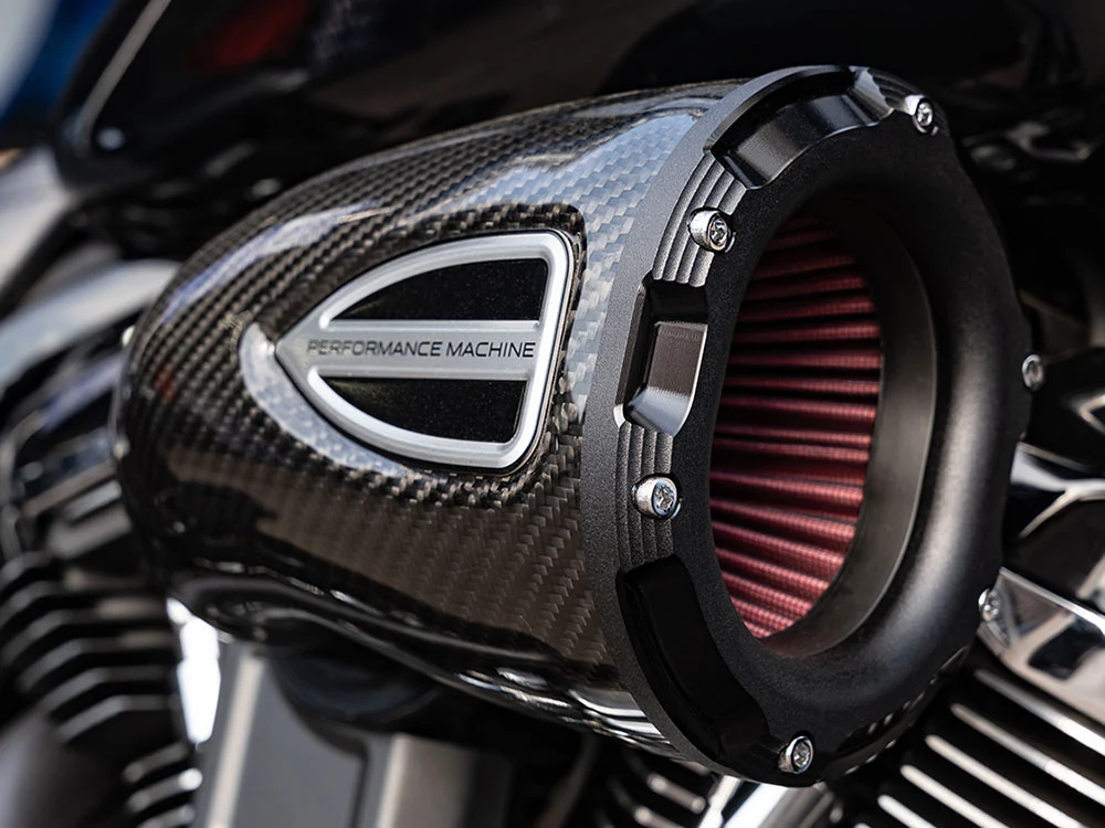 Performance Machine P02062163SMB C4 Series Air Cleaner Kit Carbon Fiber for Harley-Davidson CVO Touring 23-Up/Street Glide/Road Glide 24-Up/Touring/Softail 25-Up - Image 3