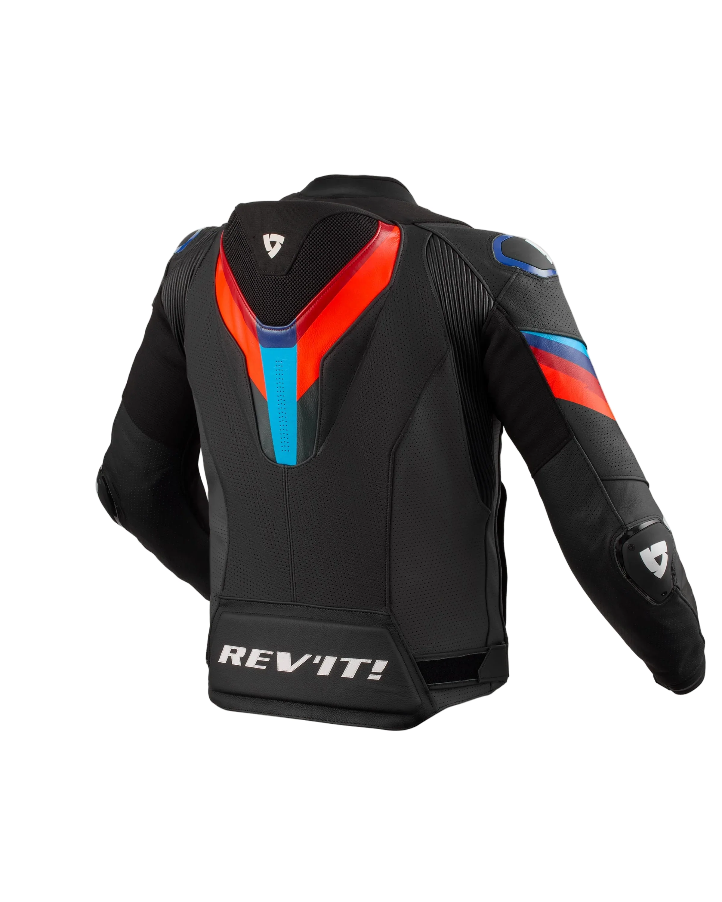 REV'IT! Quantum 3 Pro Black/Blue Leather Jacket - Image 2