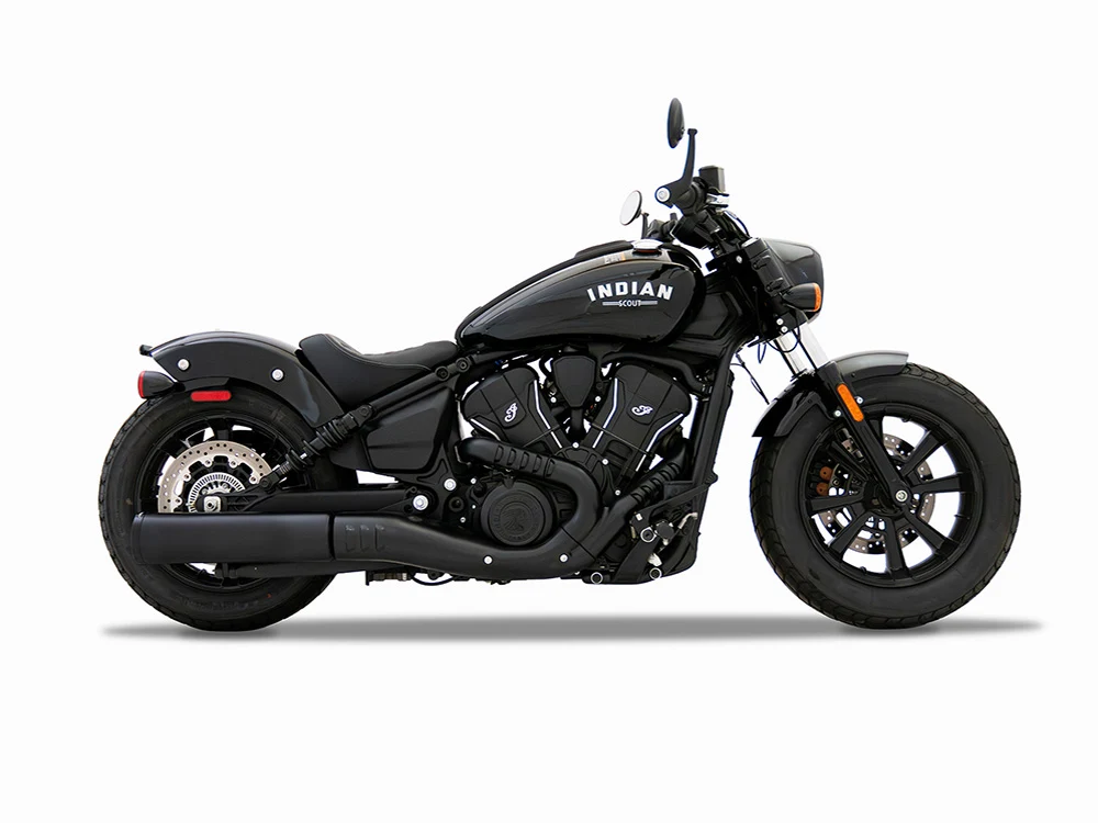 Rinehart Racing RIN-500-0507 4.5" DBX45 Slip-On Muffler Black w/Black End Cap for Indian Scout 25-Up Models