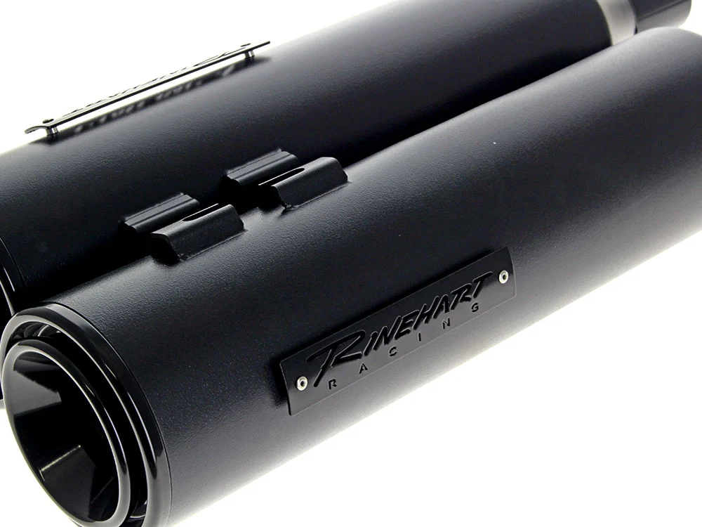 Rinehart Racing RIN-500-1103 4-1/2" HP45 Slip-On Short Race Inspired Mufflers Black w/Black End Caps for Touring 17-Up - Image 2