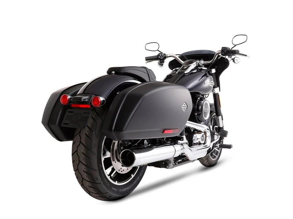 Rinehart Racing RIN-500-1230C 4" Slip-On Muffler Chrome w/Chrome End Cap for Harley-Davidson Harley-Davidson Sport Glide 18-24 - Image 2