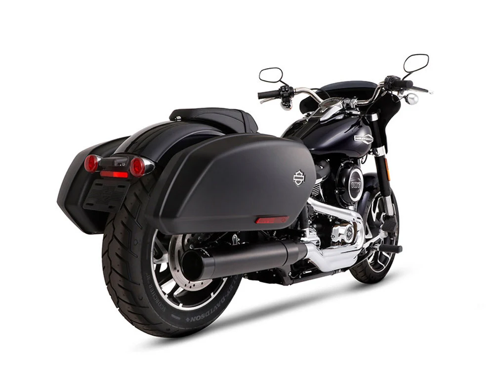 Rinehart Racing RIN-500-1231 4" Slip-On Muffler Black w/Black End Cap for Harley-Davidson Harley-Davidson Sport Glide 18-24 - Image 2