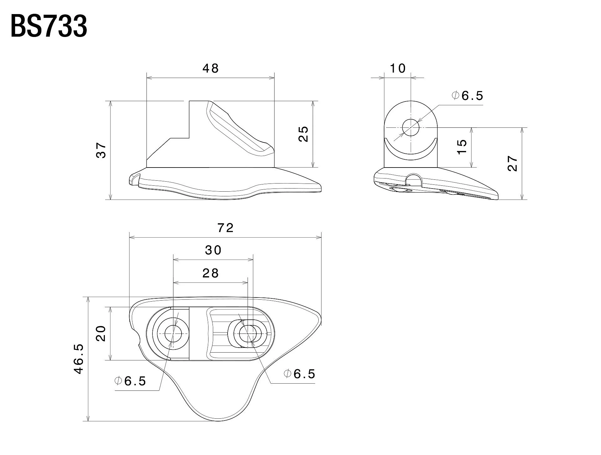 Rizoma R-BS733B Mounting Kit for Fairing Mirror & Mirror Plug - Image 2