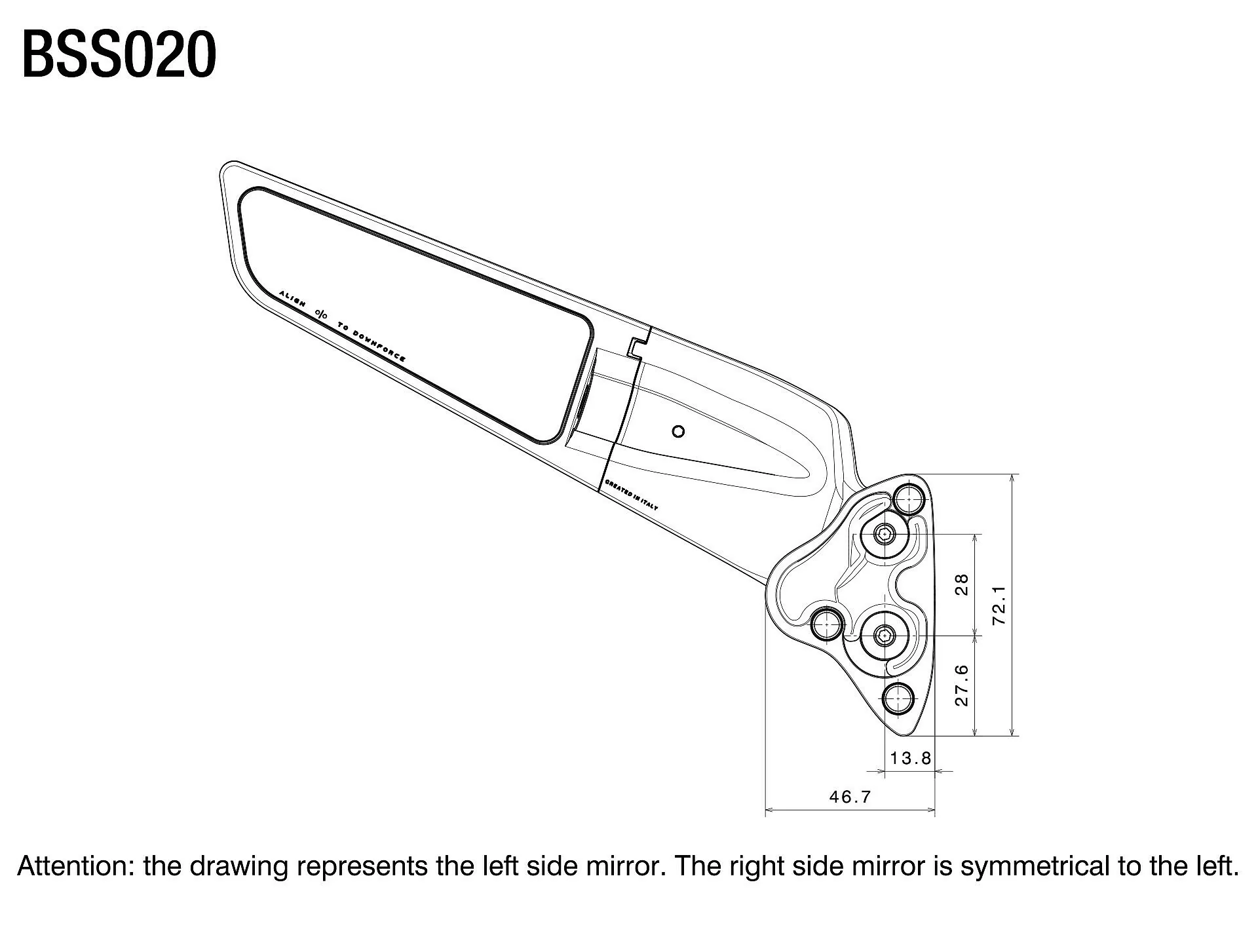 Rizoma R-BSS020A Stealth Mirrors Silver for Supersport Models (Pair) - Image 5