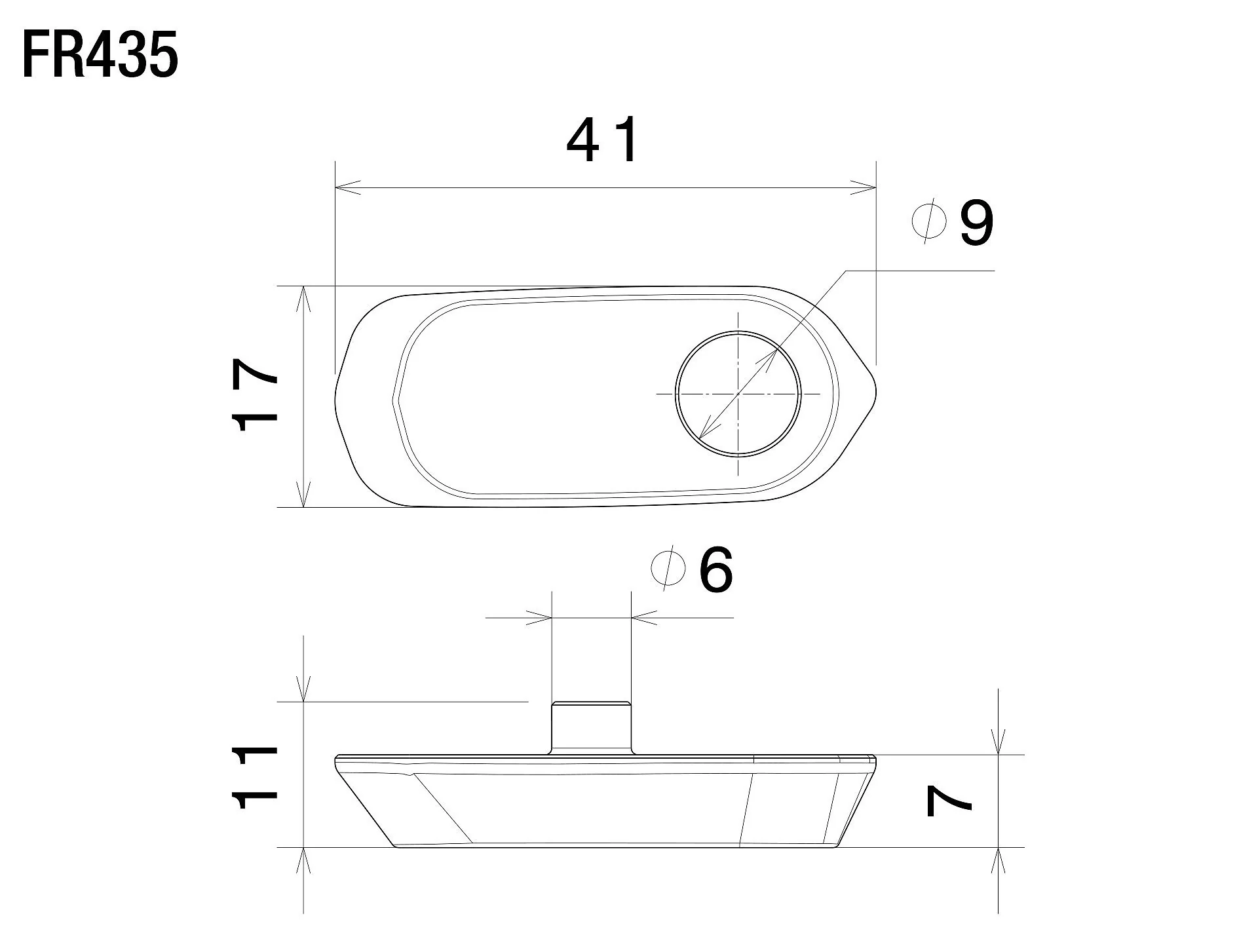 Rizoma R-FR435B Mounting Kit for Turn Signals to fit OEM License Plate Support - Image 2