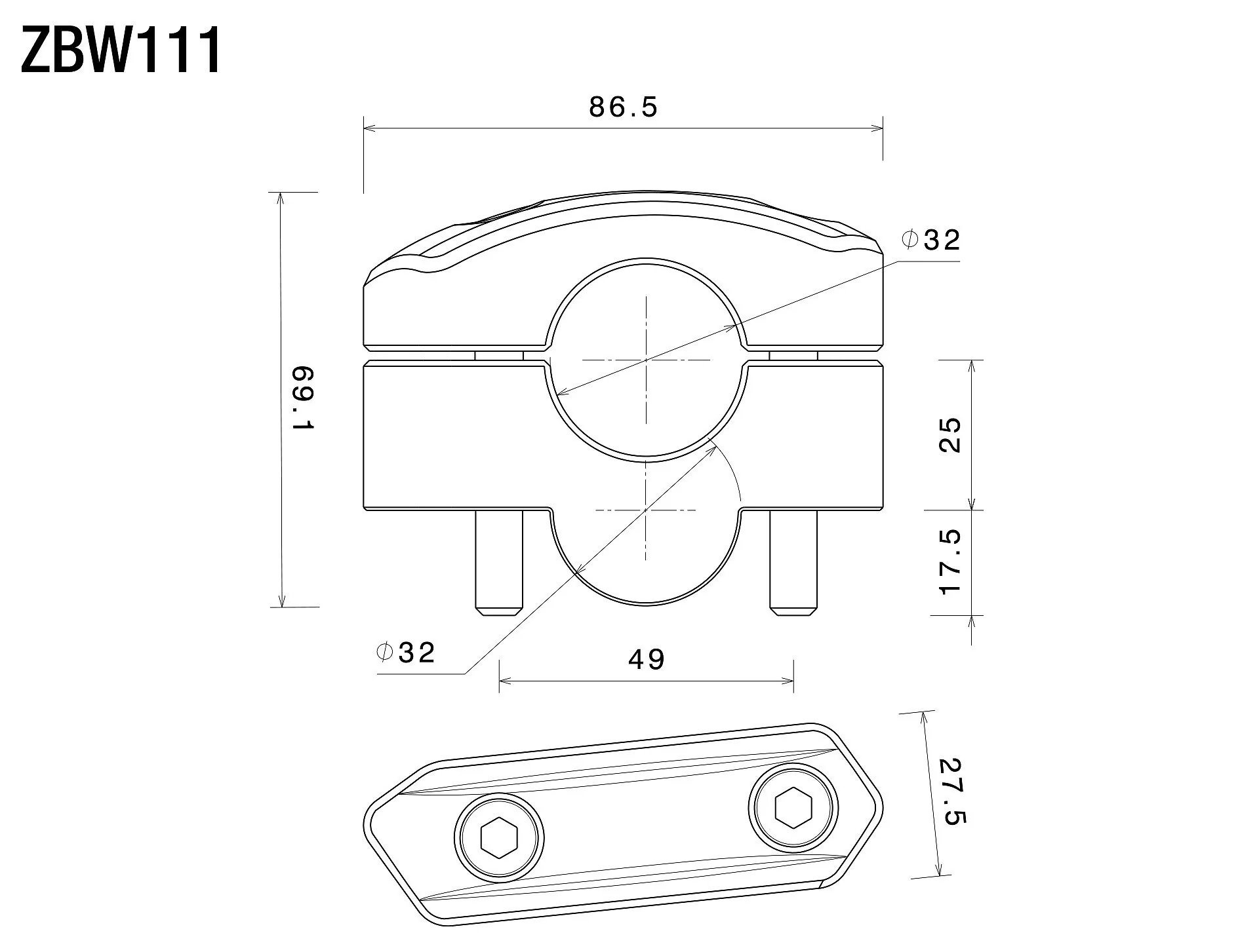 Rizoma R-ZBW111A Raised Risers Silver - Image 5