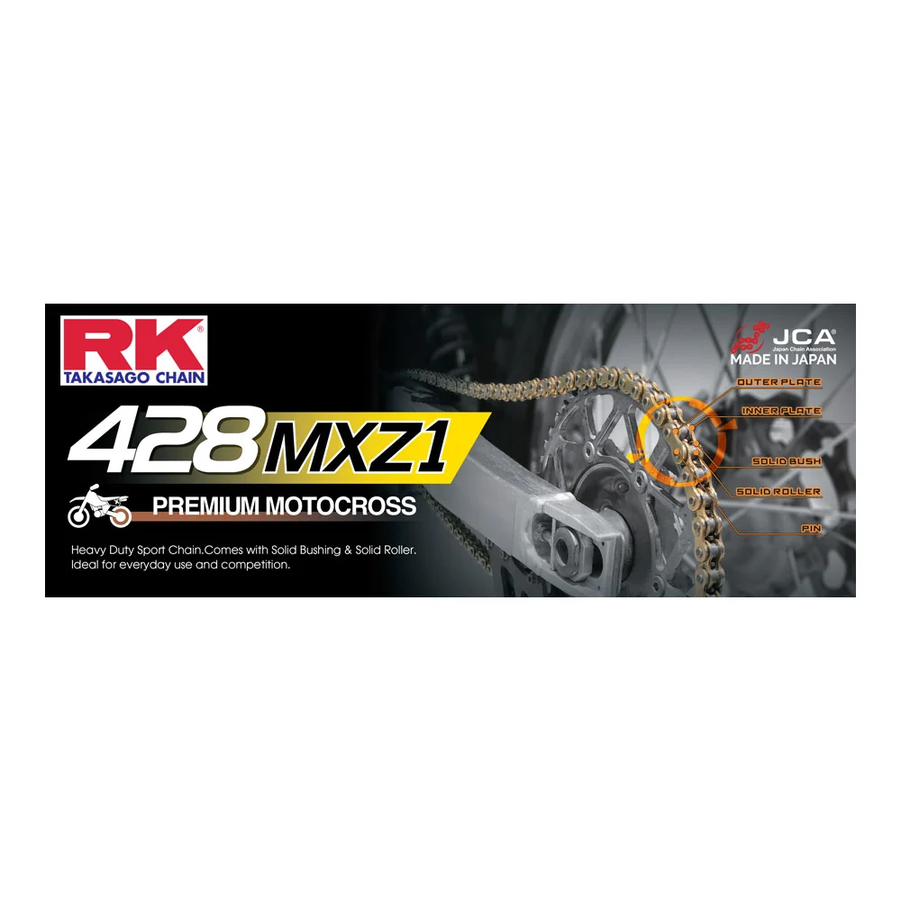 RK Takasago Chain 12-48M-136 MXZ Series Heavy Duty Chain 428MXZ 136 Link