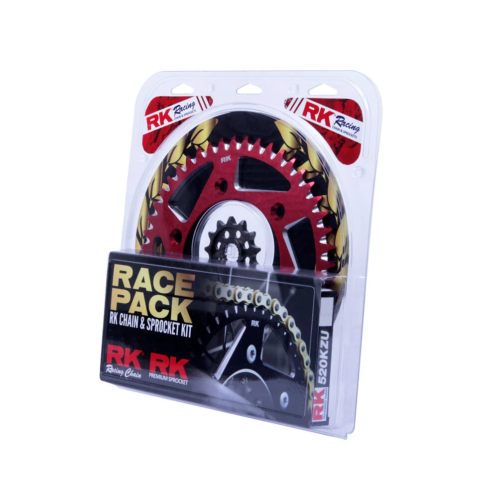 RK Takasago Chain 20-001-41R Race Pack Chain & Sprocket Kit Gold/Red 13/49T for Honda CRF450R 02-18 - Image 2