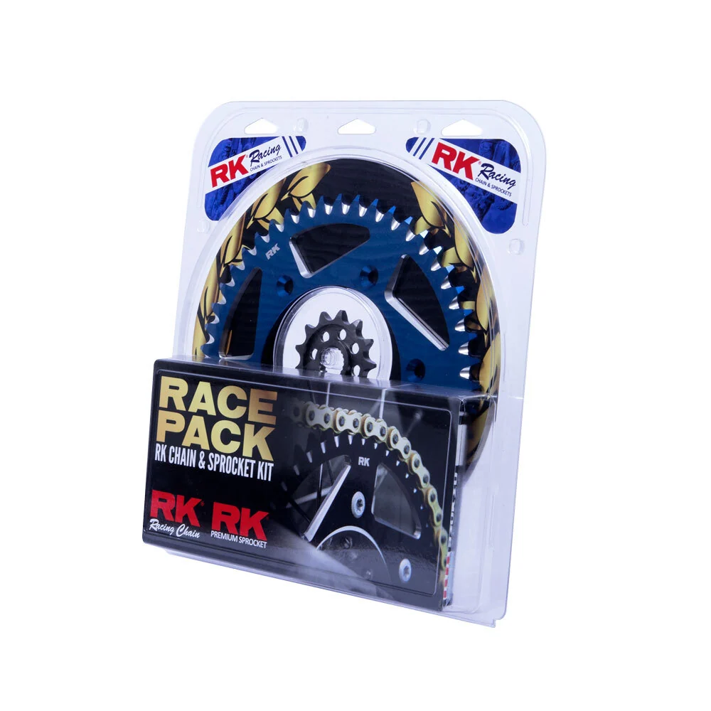 RK Takasago Chain 20-004-23B Race Pack Chain & Sprocket Kit Gold/Blue 13/51T for Yamaha YZ250F 01-18 - Image 2
