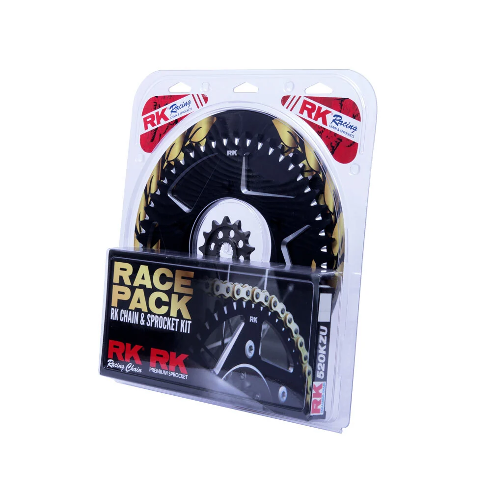 RK Takasago Chain 20-005-42K Race Pack Chain & Sprocket Kit Gold/Black 14/50T for KTM SX-F 07-18 - Image 2