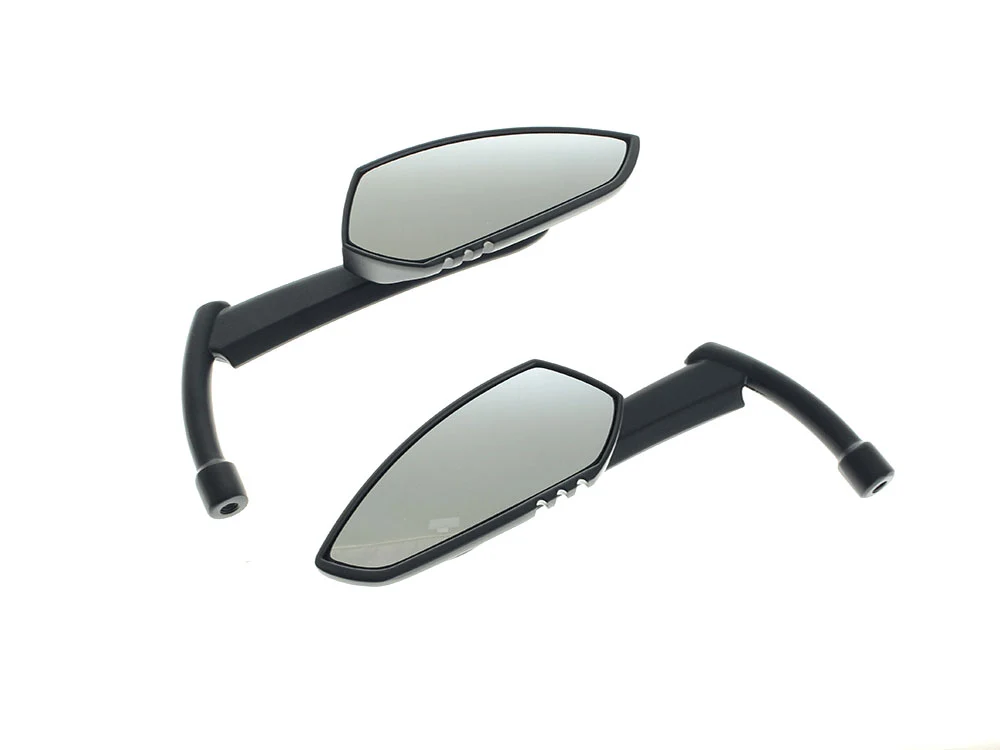 RSS BAI-M60-6343B Scythe Mirrors with Blade Stem Black