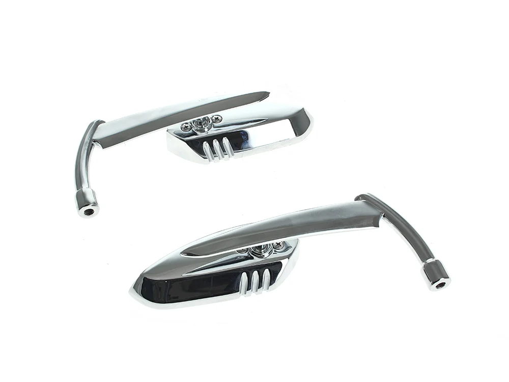 RSS BAI-M60-6343C Scythe Mirrors with Blade Stem Chrome - Image 2