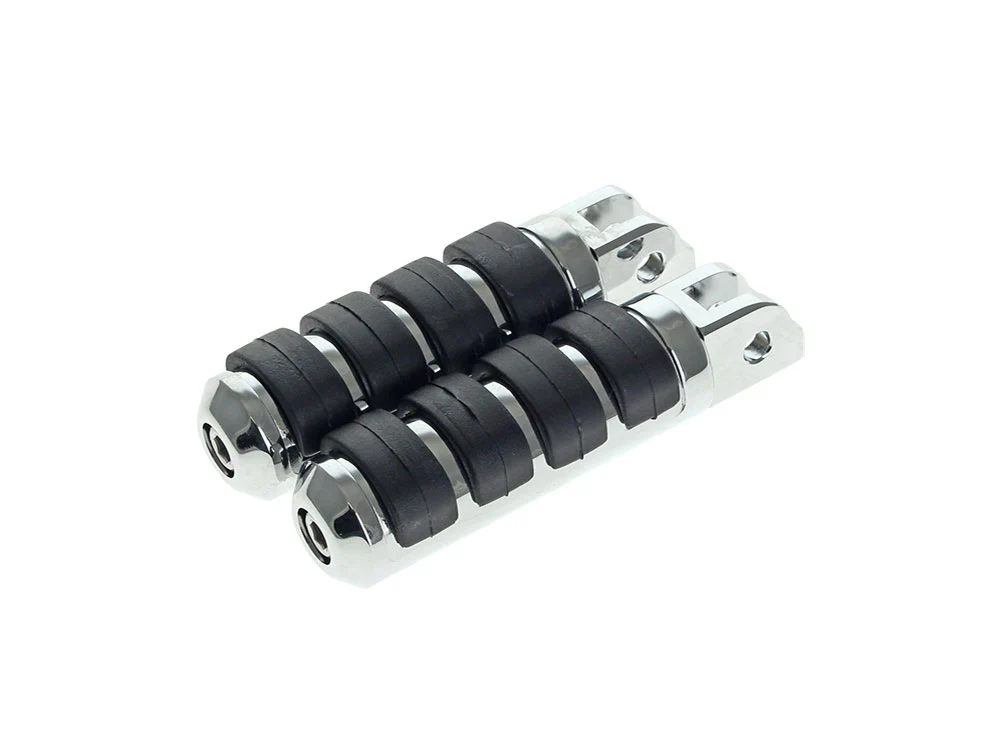 RSS BAI-P17-0343ISC Comfort Iso Style Large Rider Footpegs Chrome for Softail 18-Up
