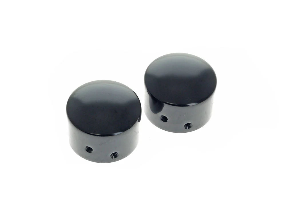 RSS BAI-W16-0331GB Front Axle Caps Gloss Black for Touring 08-Up/Softail 07-17/Dyna 08-17/Sportster 08-21/V-Rod 08-11/Street 15-20