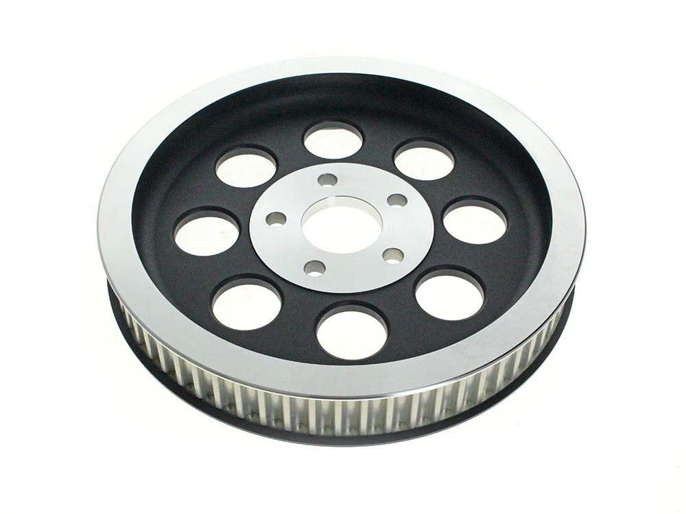 RSS HAR-15-075 65 Tooth x 1.5" Rear Pulley Black for Harley-Davidson Big Twin 80-99 w/1-1/2" Wide Belt