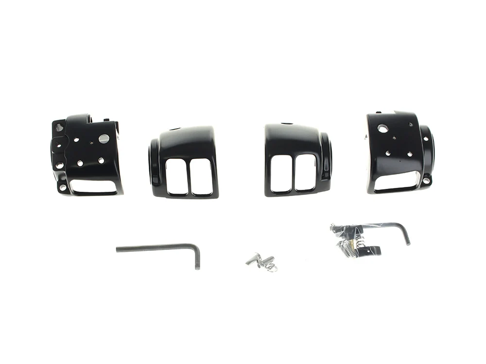 RSS HAR-26-067BK Handlebar Control Kit Black for Single Disc Harley-Davidson Big Twin 96-10/Sportster 96-03 Models - Image 2