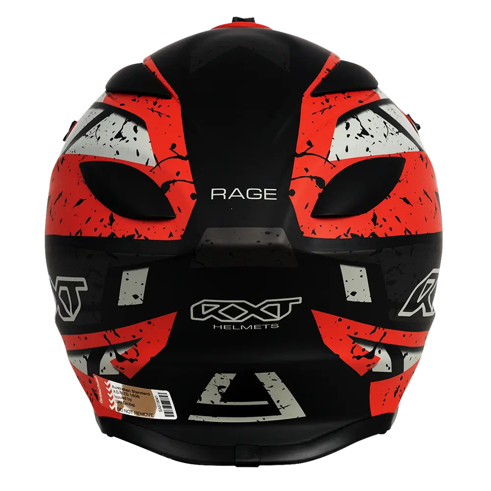 RXT A727 Sector Rage Matte Black/Red Helmet - Image 2