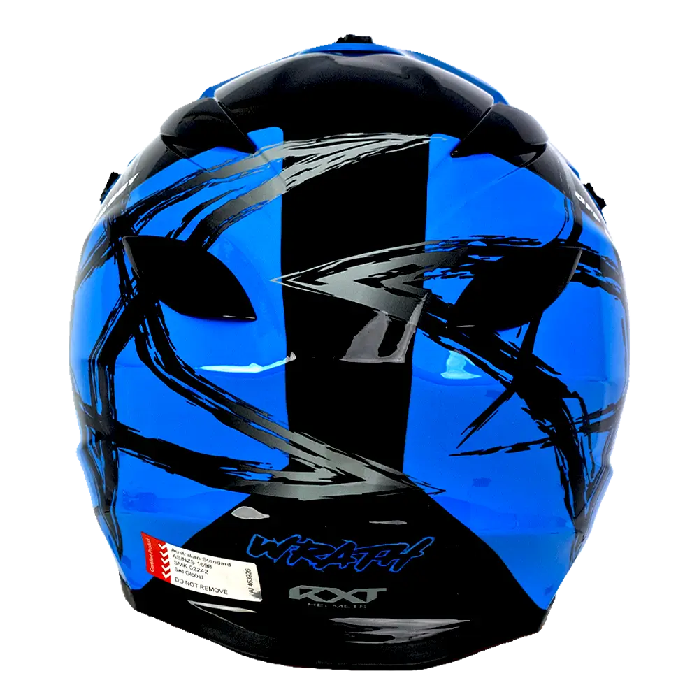 RXT A727 Sector Wrath Gloss Black/Blue Helmet - Image 2