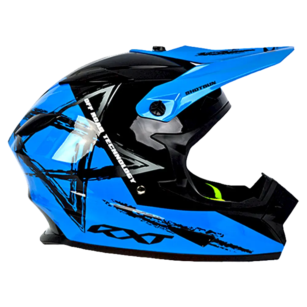 RXT A727 Sector Wrath Gloss Black/Blue Helmet - Image 3