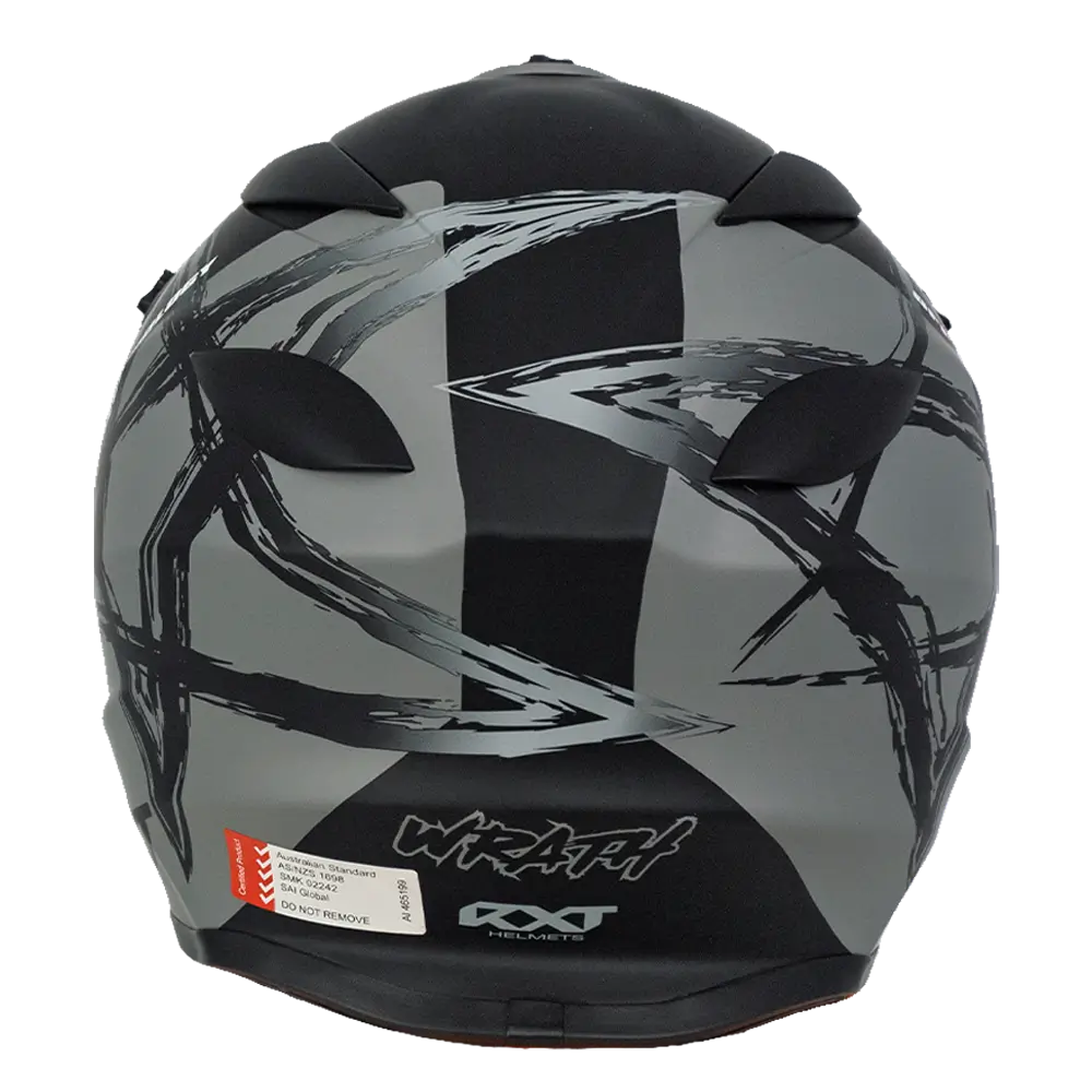RXT A727 Sector Wrath Matte Black/Grey Helmet - Image 2