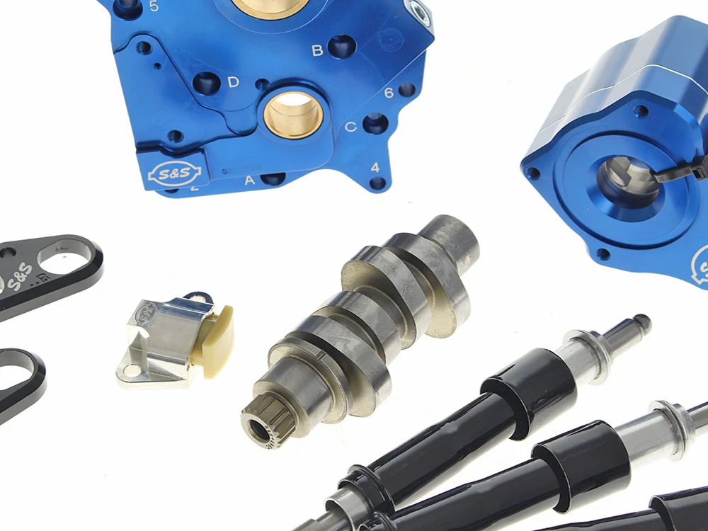 S&S Cycle SS310-1379 Cam Chest Kit w/HPT496 Chain Drive Camshaft & Black Pushrod Covers for Oil Cooled Harley-Davidson Softail 18-24/Touring 17-23 Models - Image 2