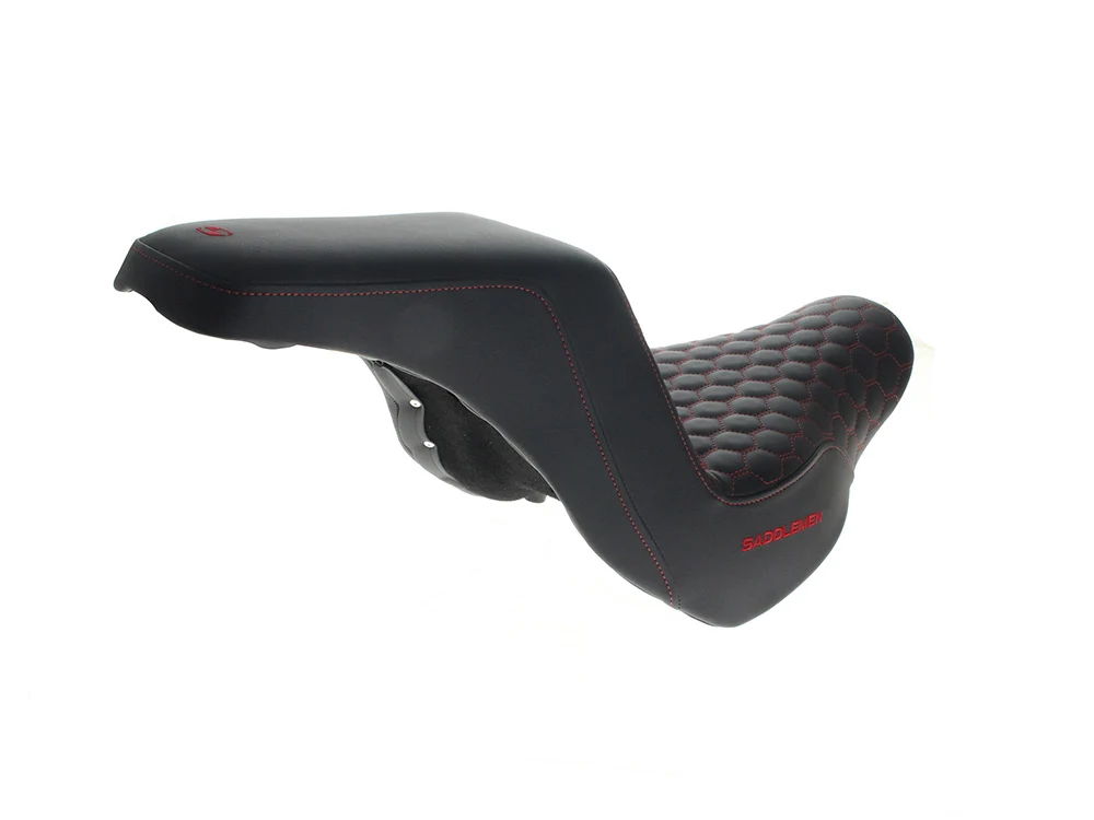 Saddlemen SAD-818-29-17704 Step-Up HC Dual Seat w/Red Honeycomb Stitch for Sport Glide/Low Rider 18-Up/Low Rider S 20-Up/Low Rider ST 22-Up - Image 2