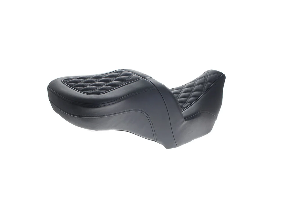 Saddlemen SAD-823-07-172 Step-Up LS Dual Seat w/Black Double Diamond Lattice Stitch for Harley-Davidson CVO Touring 23-Up/Street Glide/Road Glide 24-Up/Touring 25-Up - Image 2
