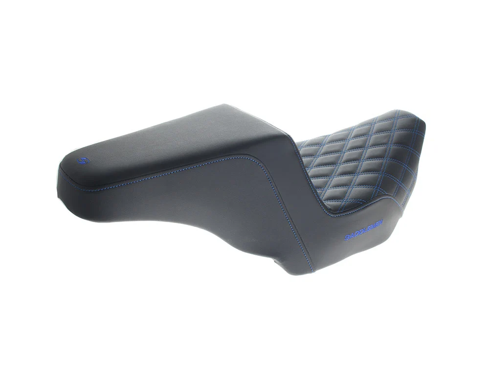 Saddlemen SAD-823-07-172BL Step-Up LS Dual Seat w/Blue Double Diamond Lattice Stitch for Harley-Davidson CVO Touring 23-Up/Street Glide/Road Glide 24-Up/Touring 25-Up