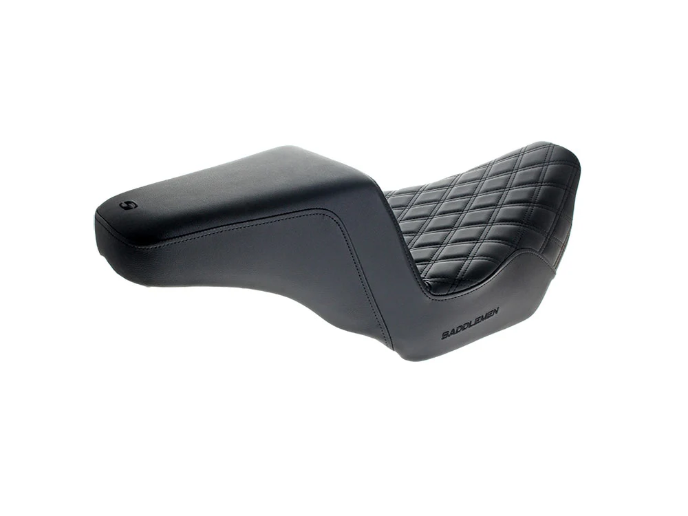 Saddlemen SAD-823-07-172EXT Extended Reach Step-Up LS Dual Seat w/Black Double Diamond Lattice Stitch for Harley-Davidson CVO Touring 23-Up/Street Glide/Road Glide 24-Up/Touring 25-Up - Image 2