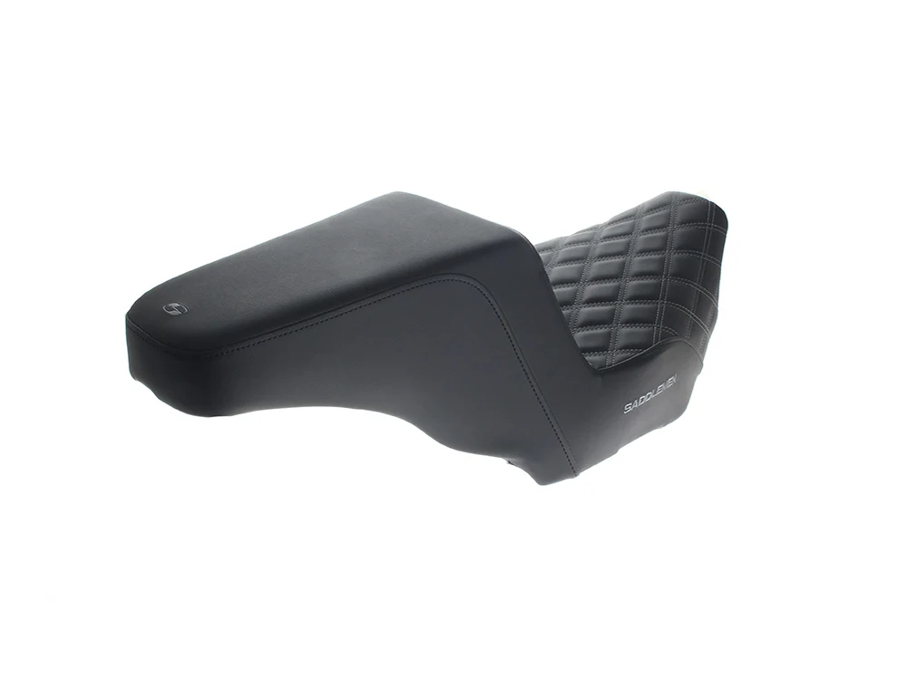 Saddlemen SAD-823-07-172GRE Step-Up LS Dual Seat w/Grey Double Diamond Lattice Stitch for Harley-Davidson CVO Touring 23-Up/Street Glide/Road Glide 24-Up/Touring 25-Up - Image 2