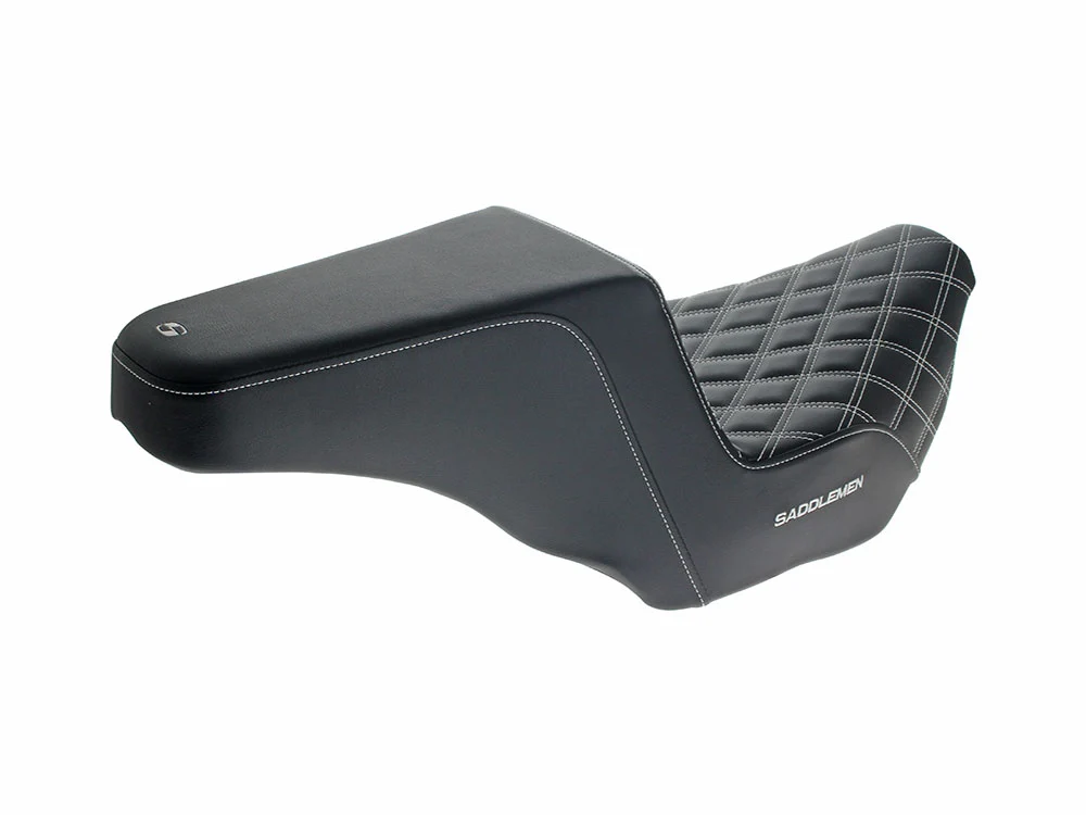 Saddlemen SAD-823-07-172WH Step-Up LS Dual Seat w/White Double Diamond Lattice Stitch for Harley-Davidson CVO Touring 23-Up/Street Glide/Road Glide 24-Up/Touring 25-Up - Image 2