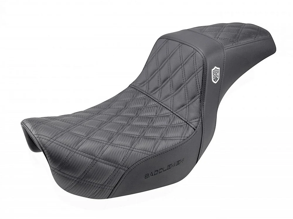 Saddlemen SAD-SC80604D0 Step-Up San Diego Customs Pro Series Performance Gripper Dual Seat for Harley-Davidson Dyna 06-17