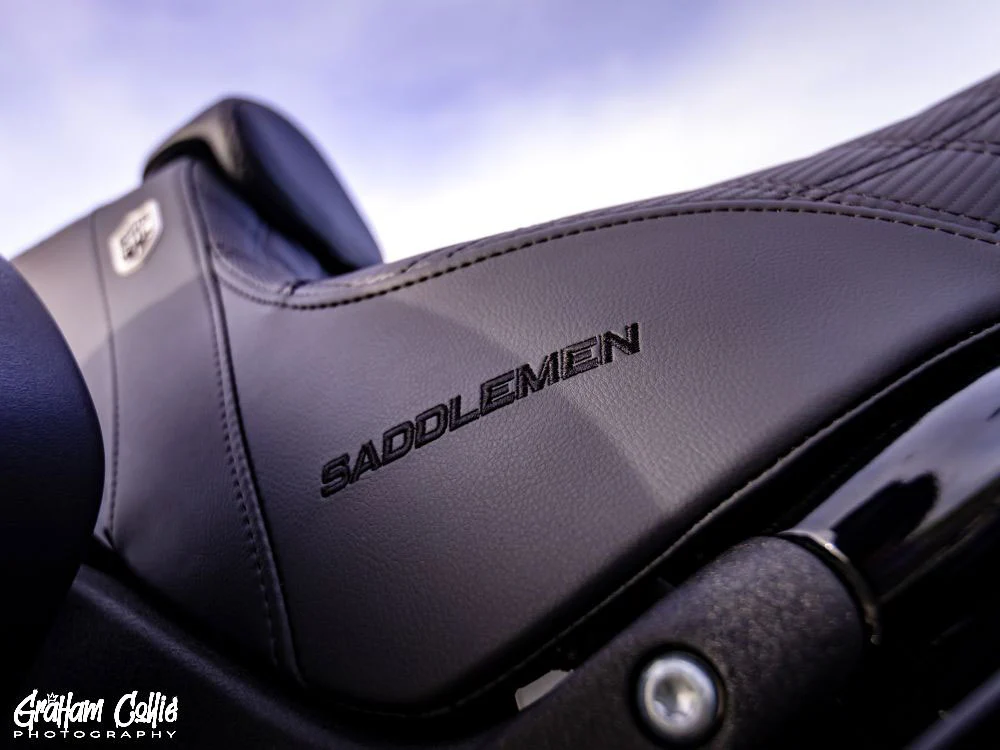 Saddlemen SAD-SC81829DB0 San Diego Customs Pro Series Performance Gripper Dual Seat w/Backrest & Black Stitch for Harley-Davidson Sport Glide/Low Rider 18-Up/Low Rider S 20-Up/Low Rider ST 22-Up - Image 5