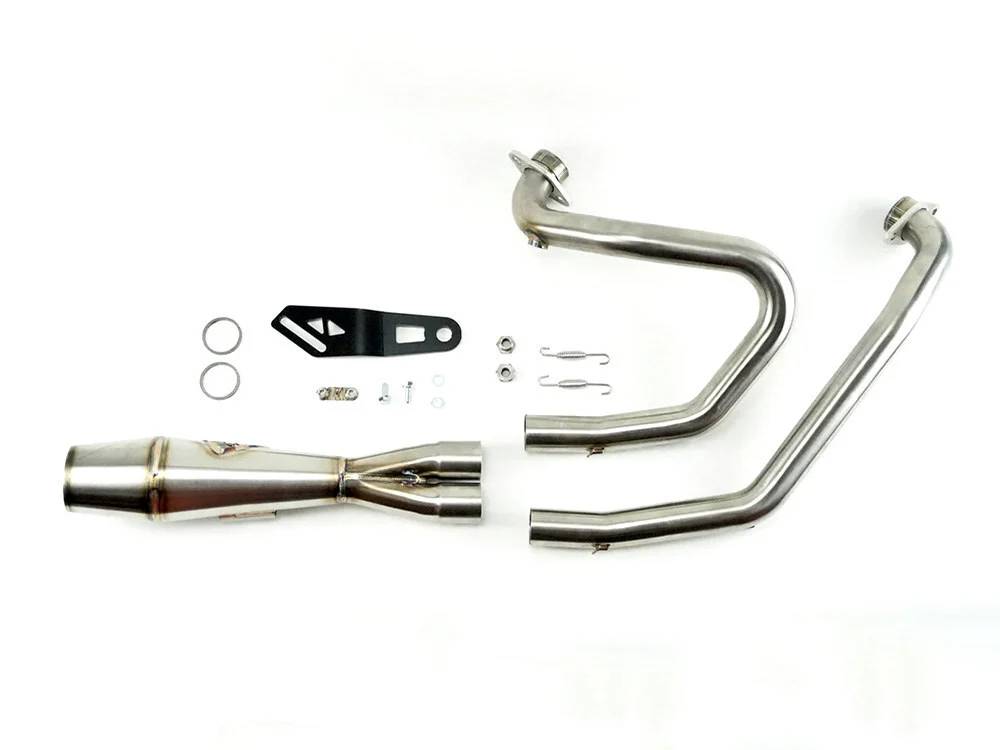 Sawicki Speed SAW-930-01363 Shorty 2-1 Exhaust w/Welded End Cap Stainless for Indian Scout 15-Up - Image 2
