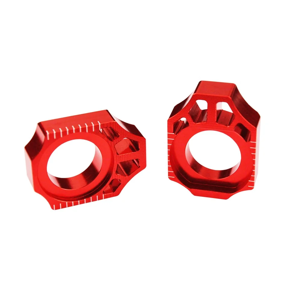 Scar AB301 Axle Blocks Red for Kawasaki KX125/250F 03-08/KX250F 04-18/KX250/450 19-25/KX450F 06-18/KX250X/450X 21-25/Suzuki RMZ250 04-25/RMZ450 05-25/RMX450Z 10-19