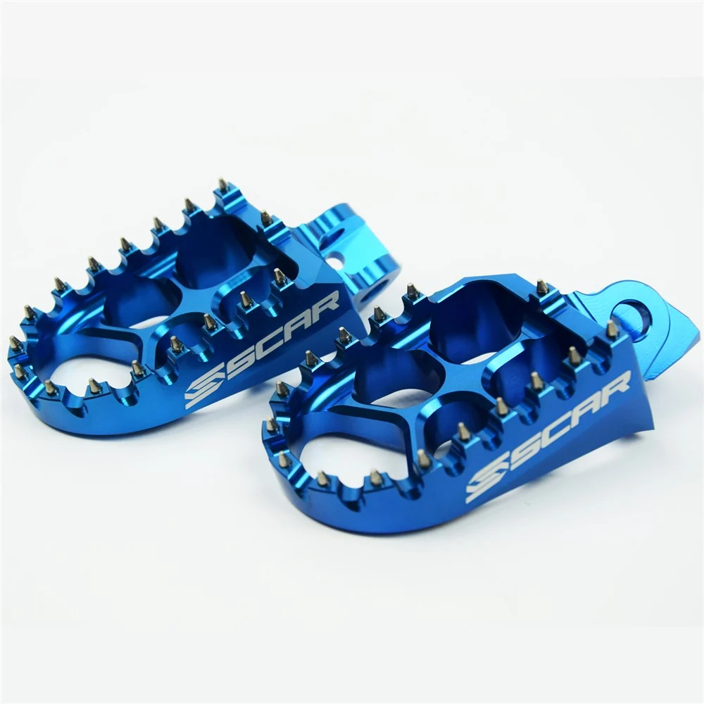Scar S3512B Evo Footpegs Blue for Kawasaki KX65/KX85 98-25