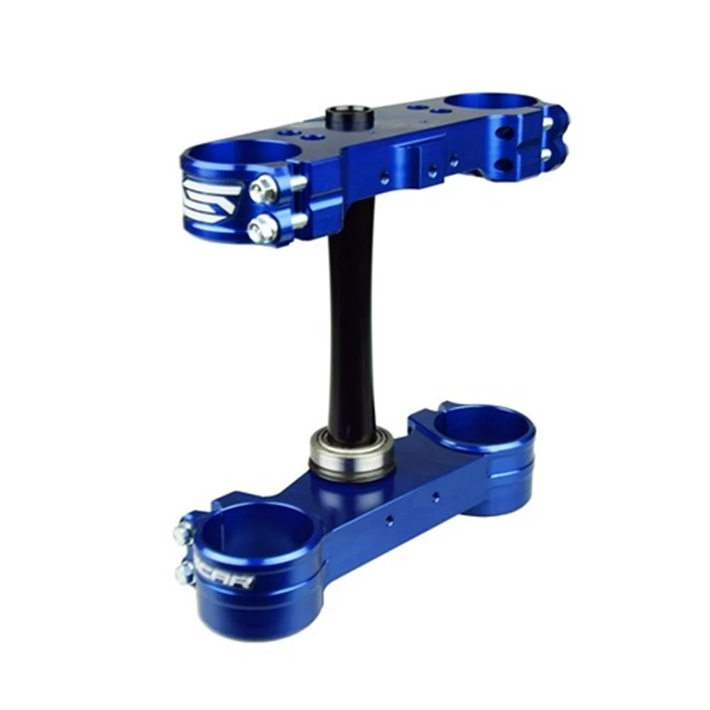 Scar S5418B Triple Clamps Blue (22mm Offset) for KTM 125-450 SX/SXF/125-450 XC/XCF 23-25/125-500 EXC/EXCF/300-500 EXC/EXCF Six Days/250-500 XCW/XWF 24-25/150SX/125XCW 2025/Husqvarna 125-450 TC/FC/TX/FX 23-25/TC150/TC300/TE125 2025/150-501 TE/FE 24-25