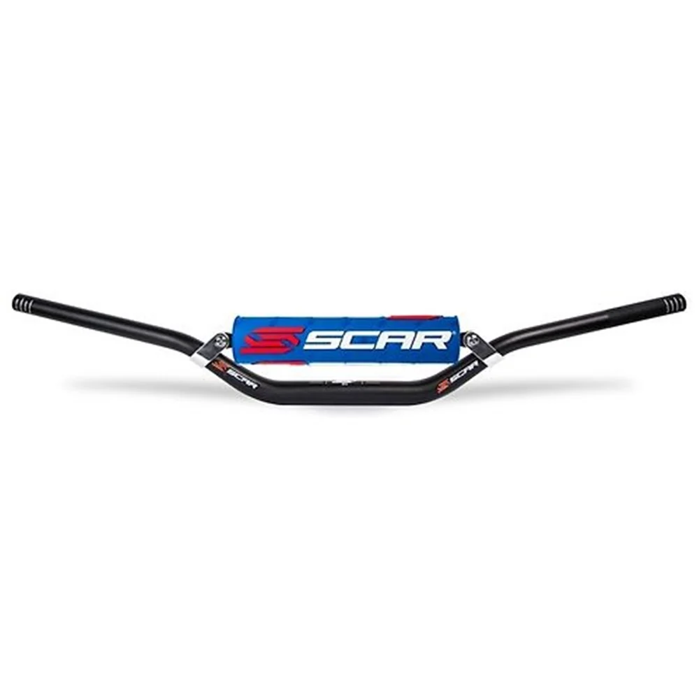 Scar S9012BL S2 Medium Bend 7/8" Handlebar Black w/Blue Bar Pad