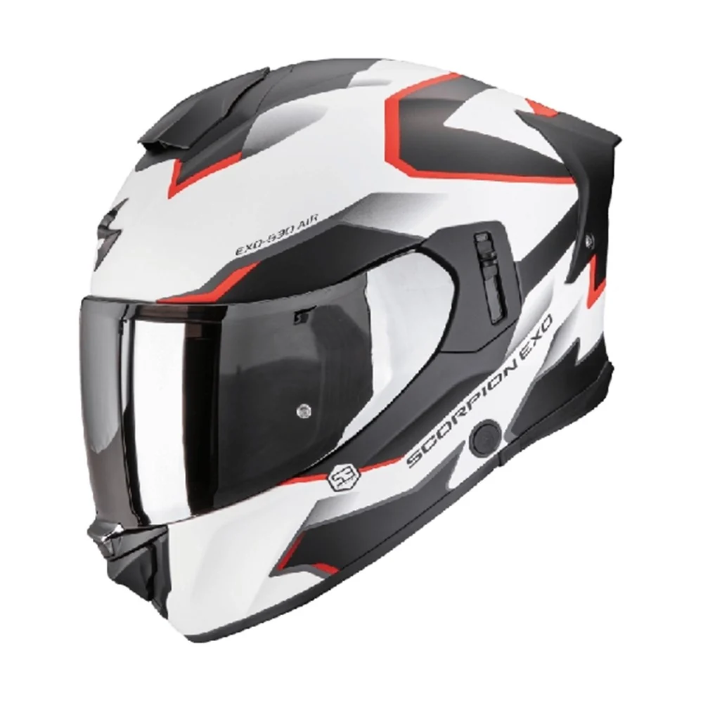 Scorpion EXO-530 Air Clip Matte White/Black/Red Helmet