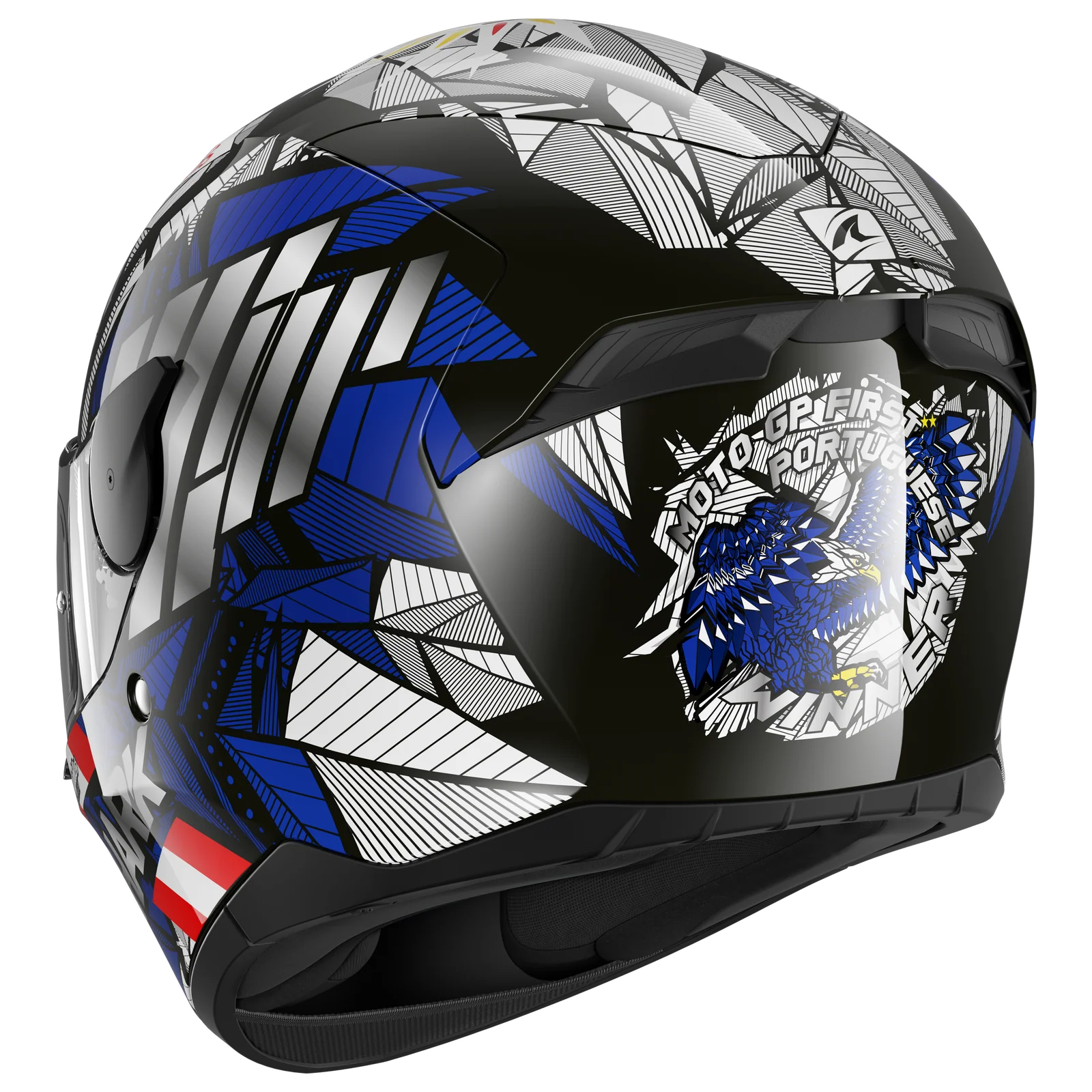 Shark D-Skwal 2 Oliveira Falcao Black/Blue/Red Helmet [Size: XS] [INTERNAL] - Image 3