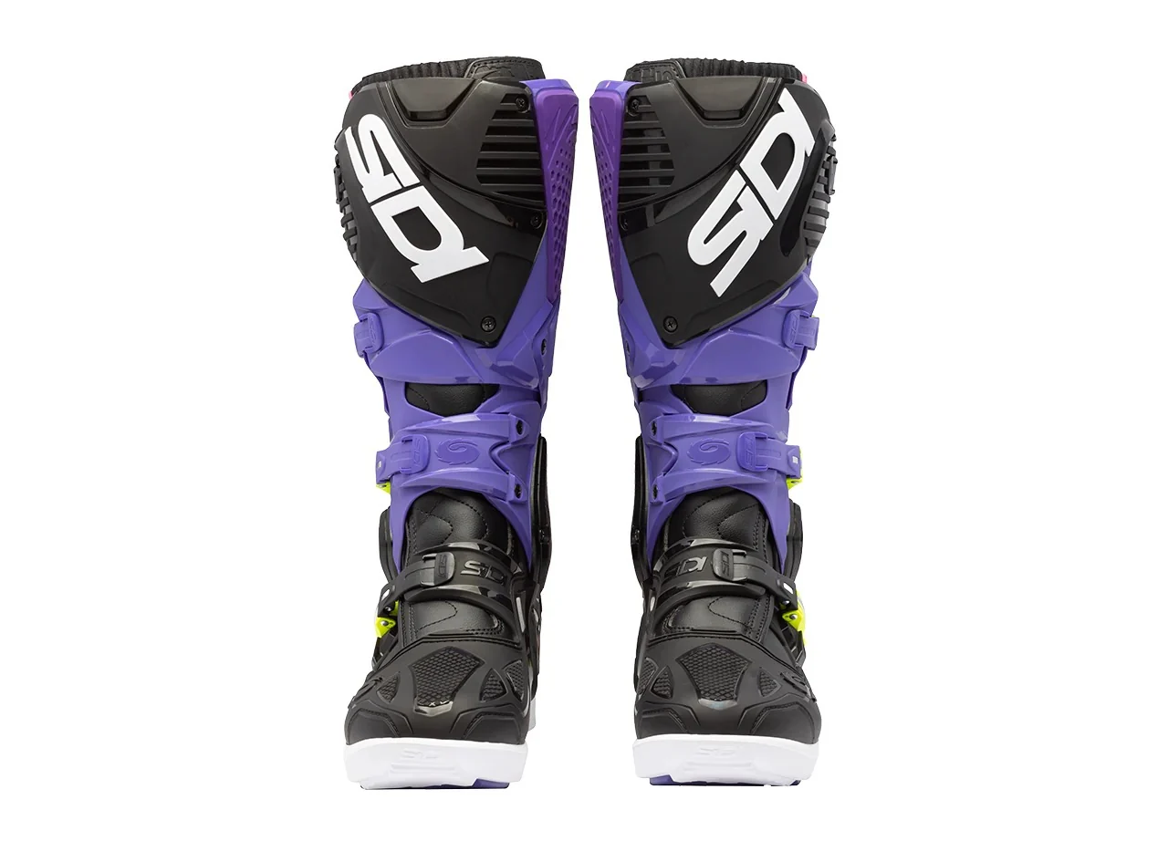 Sidi Crossfire 3 SRS Violet/Black/Fluro Yellow Boots - Image 3