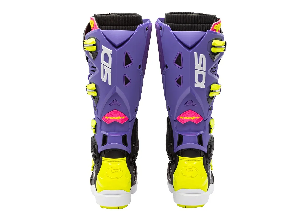 Sidi Crossfire 3 SRS Violet/Black/Fluro Yellow Boots - Image 4